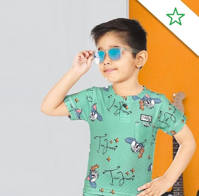 CHOO CHOO Boys Cotton Printed T-shirt and shorts