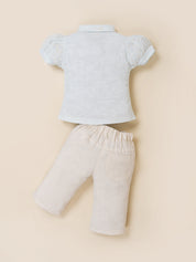 Girls Shirt Top & Capri Pants Set