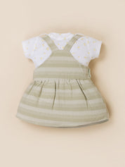 Baby Girls Dungaree Dress Set