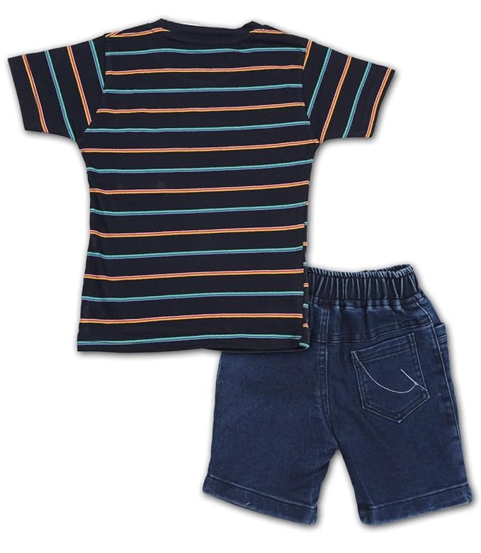 Junior Boss Boys Printed Cotton Clothing Set
