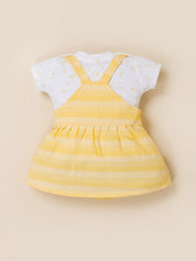 Baby Girls Dungaree Dress Set