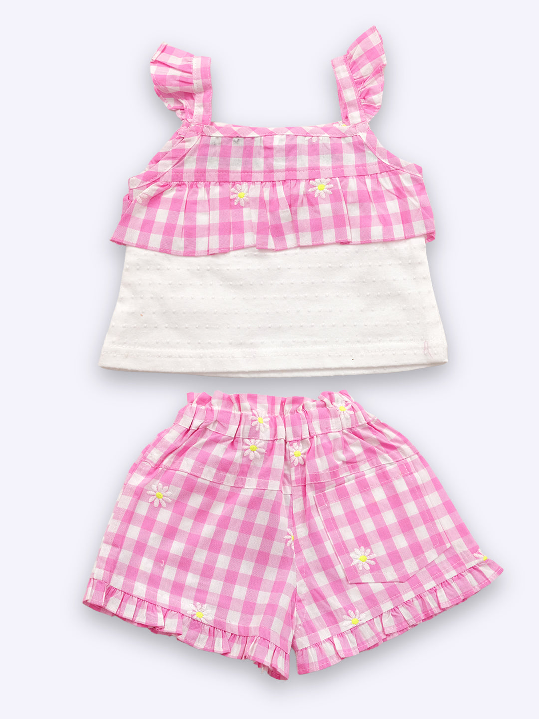 Pure Cotton Top with Printed Shorts