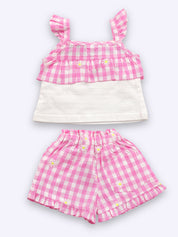 Pure Cotton Top with Printed Shorts