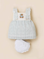 Baby Girls' Embroidered Frock & Panty Set