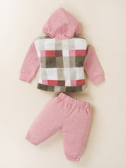 Girl Hooded Winter Jacket & Jogger Pant Set