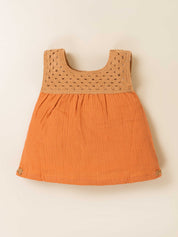 Girls Fancy Crochet Frock with Panty