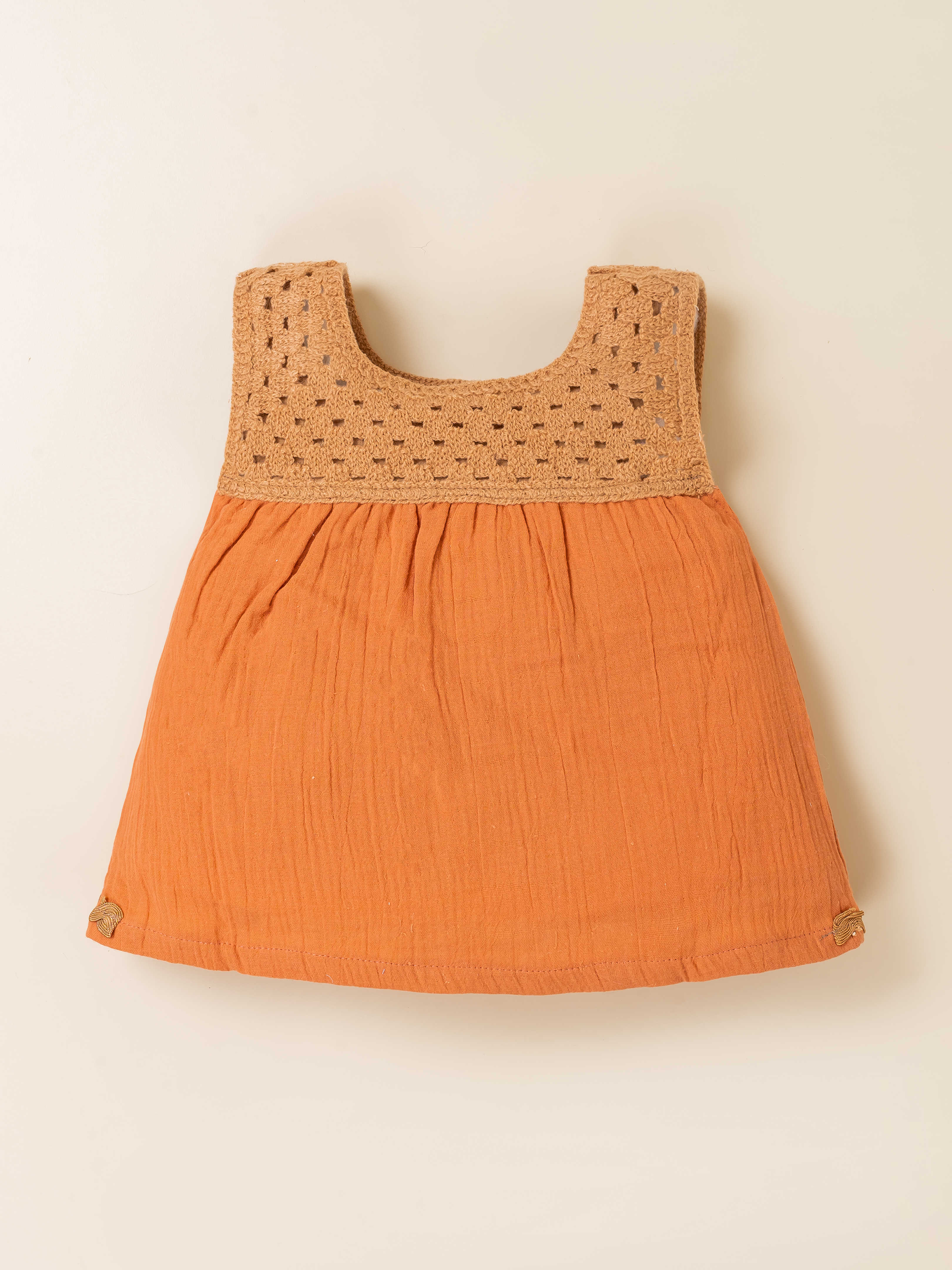 Girls Fancy Crochet Frock with Panty