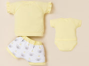 Baby Girl Clothing Set with Top, Shorts & Bodysuit