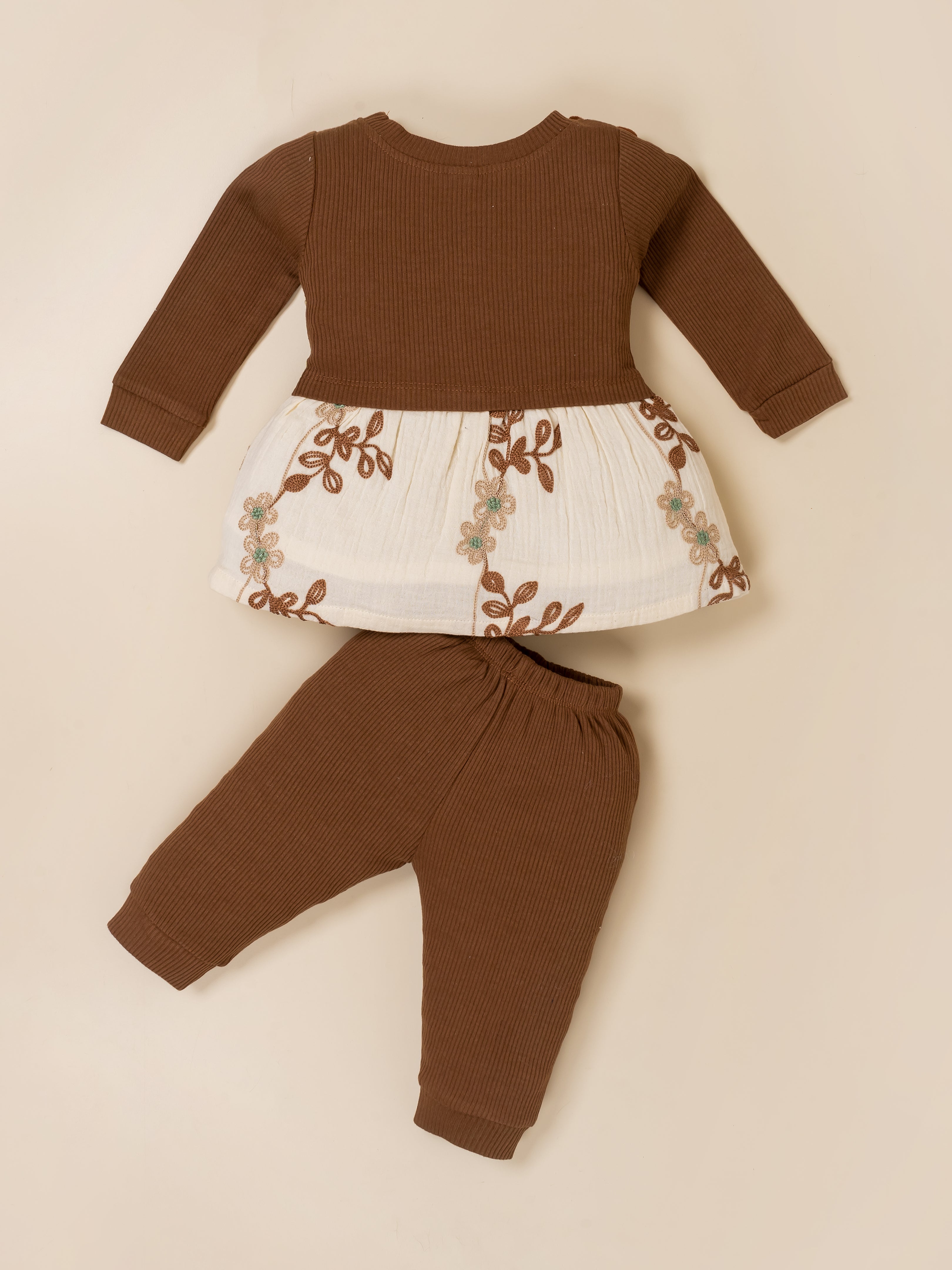 Baby Girls Floral Applique Tunic Top & Leggings Set