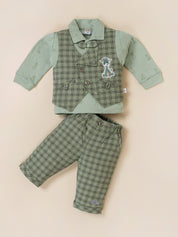 Baby Boy Plaid Vest & Trouser Set