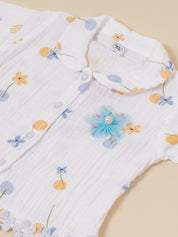 Baby Girl Floral Print Top and Pant Set