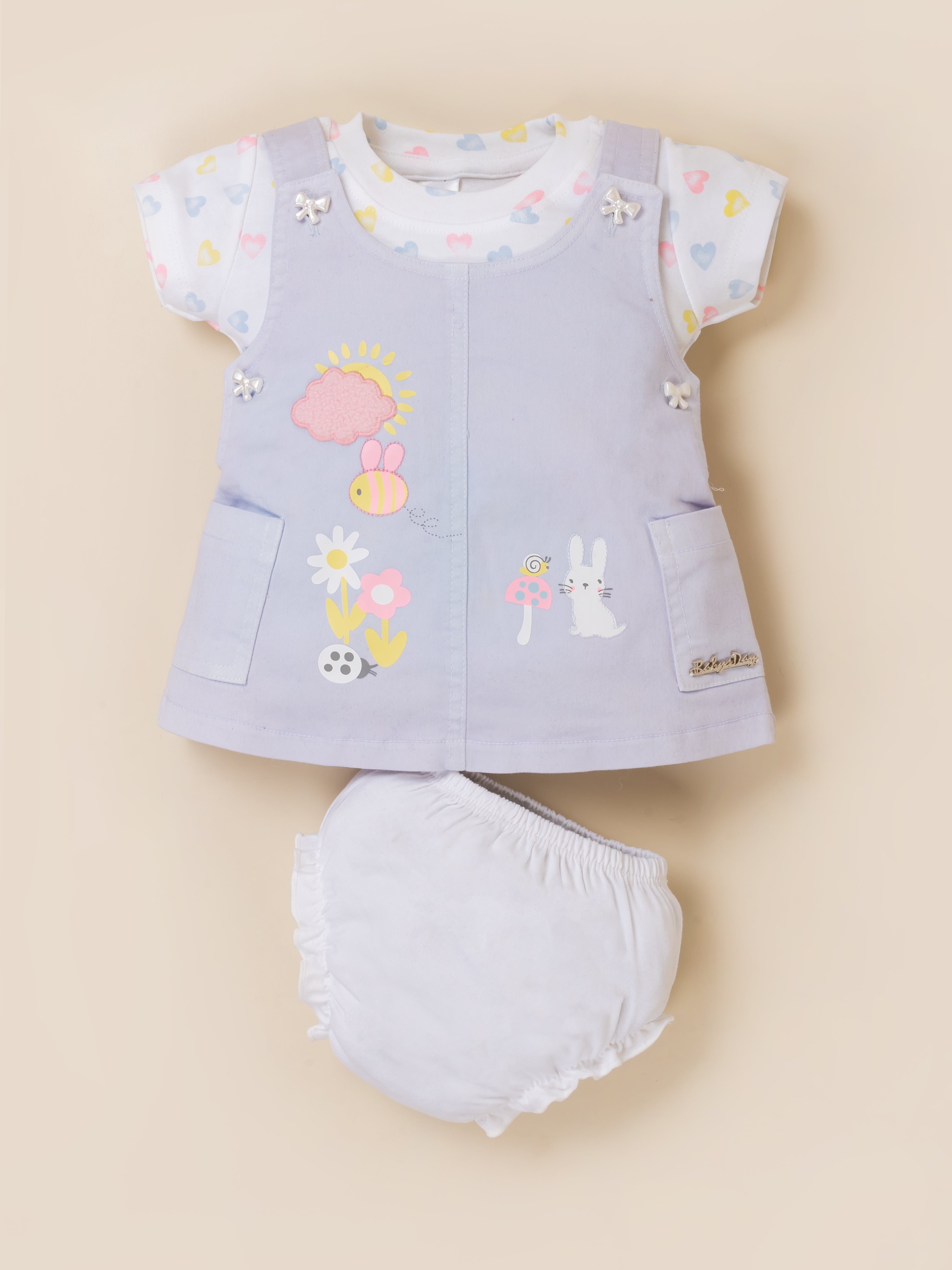 Baby Girls Cute Dungaree Dress
