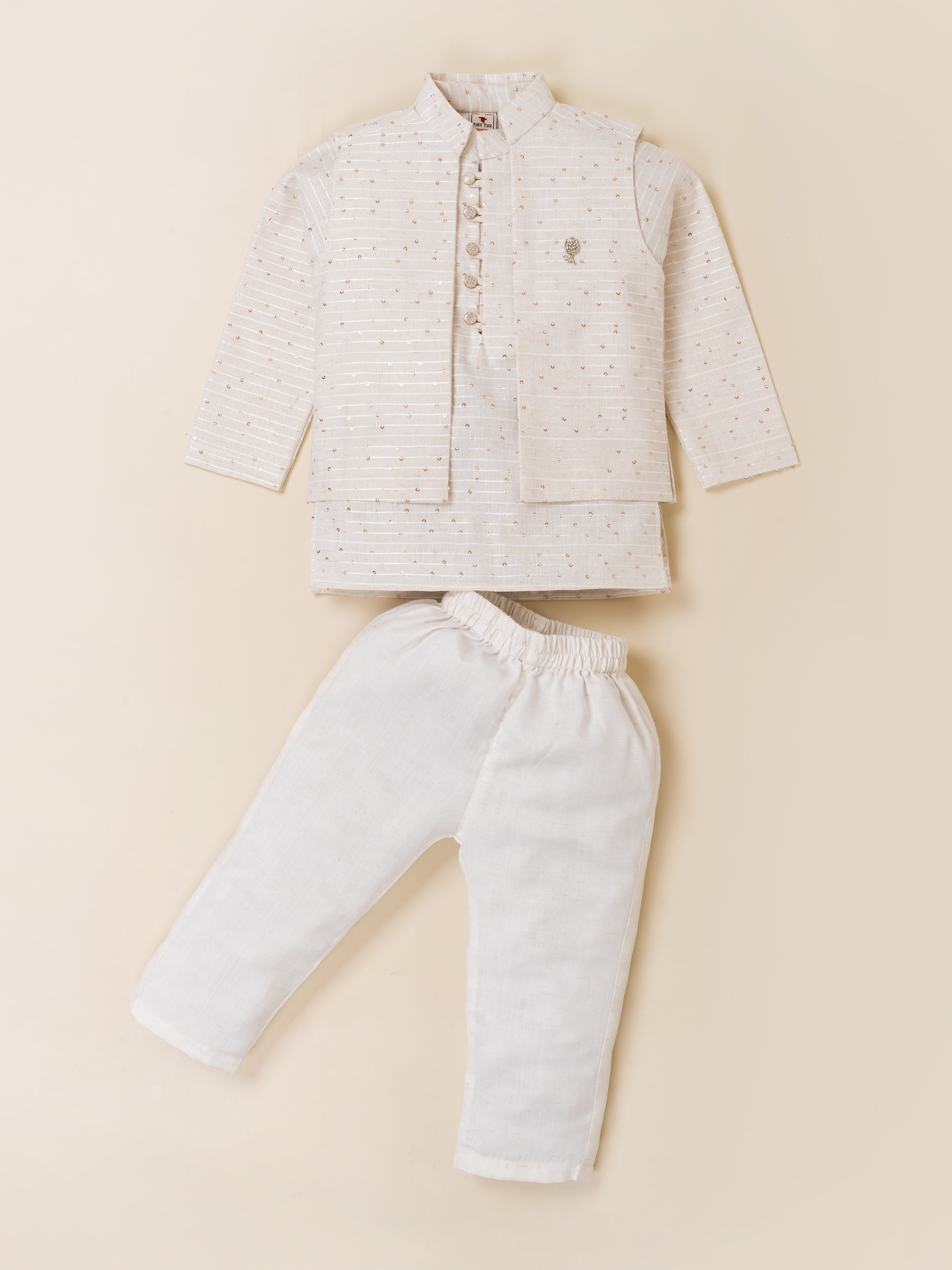 Kids Sequin Detail Kurta with Pajama