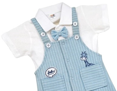 Pompidou Dungaree For Baby Boys Casual Printed