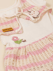 Girls Premium Frock with Matching Panty and Shoulder Bag