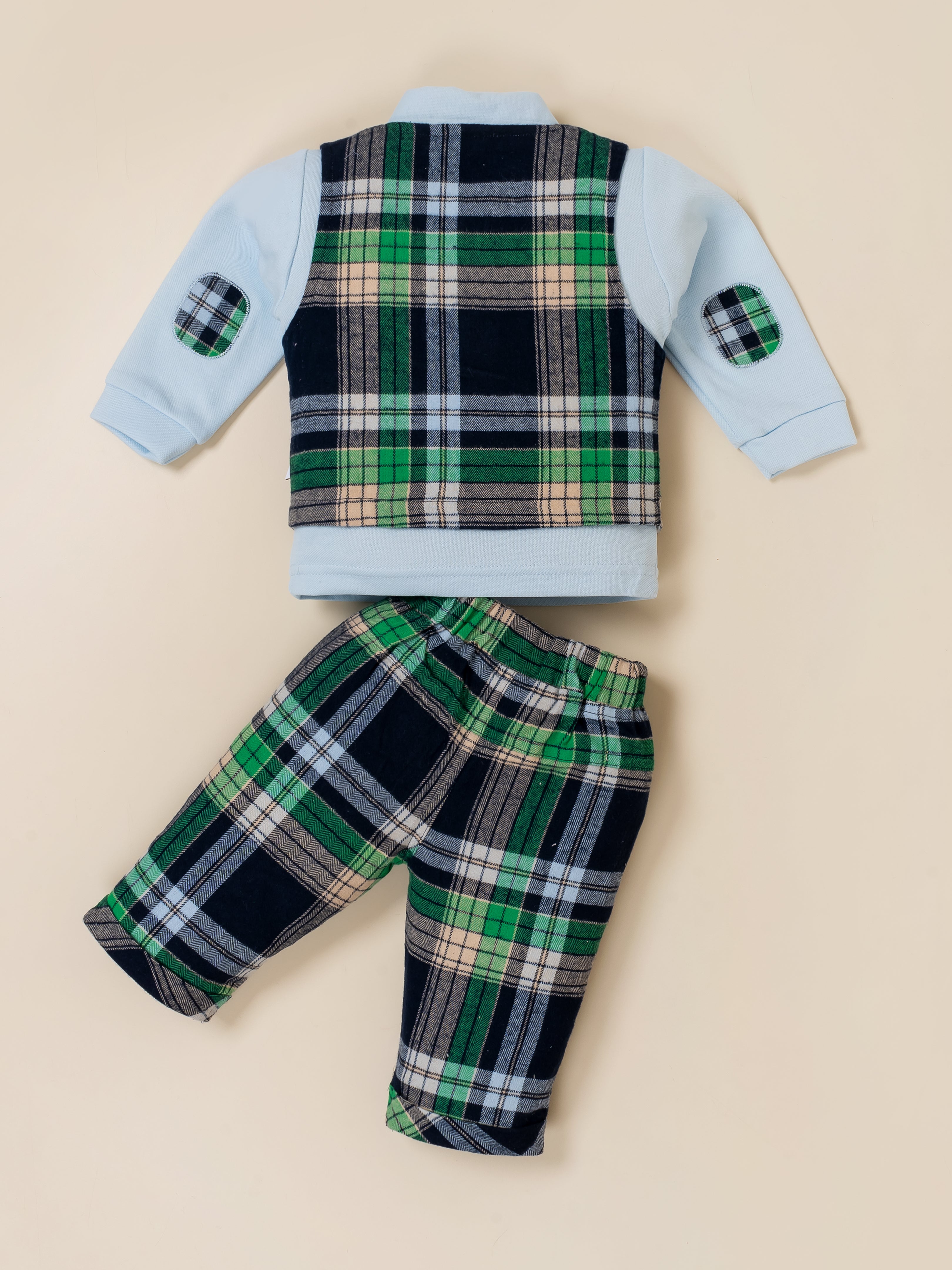 Baby Boy Plaid Vest & Trouser Set
