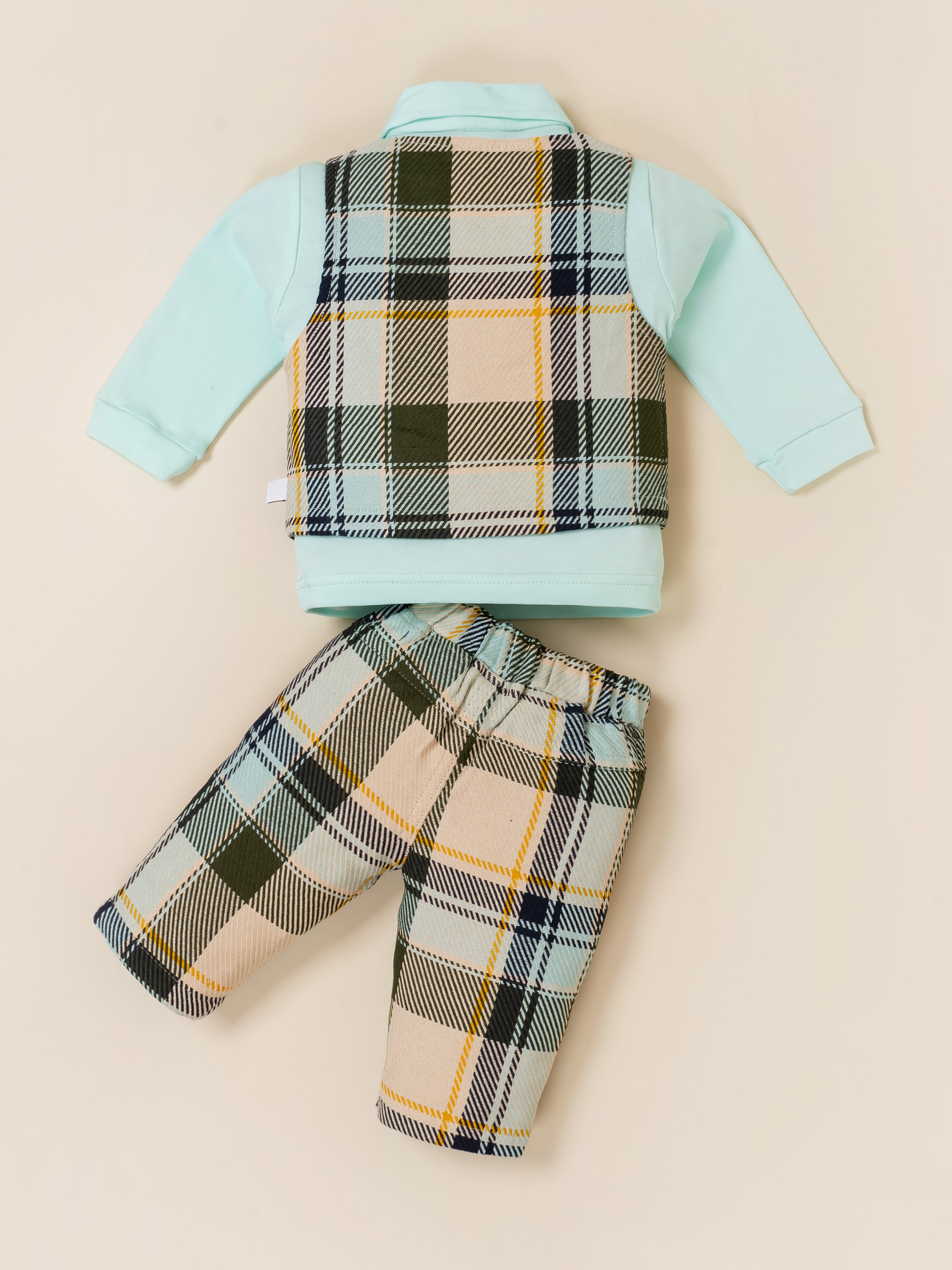 Baby Boy Plaid Vest & Trouser Set