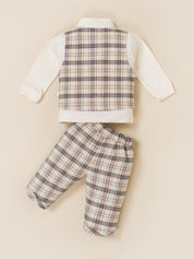 Baby Boy Plaid Vest & Trouser Set