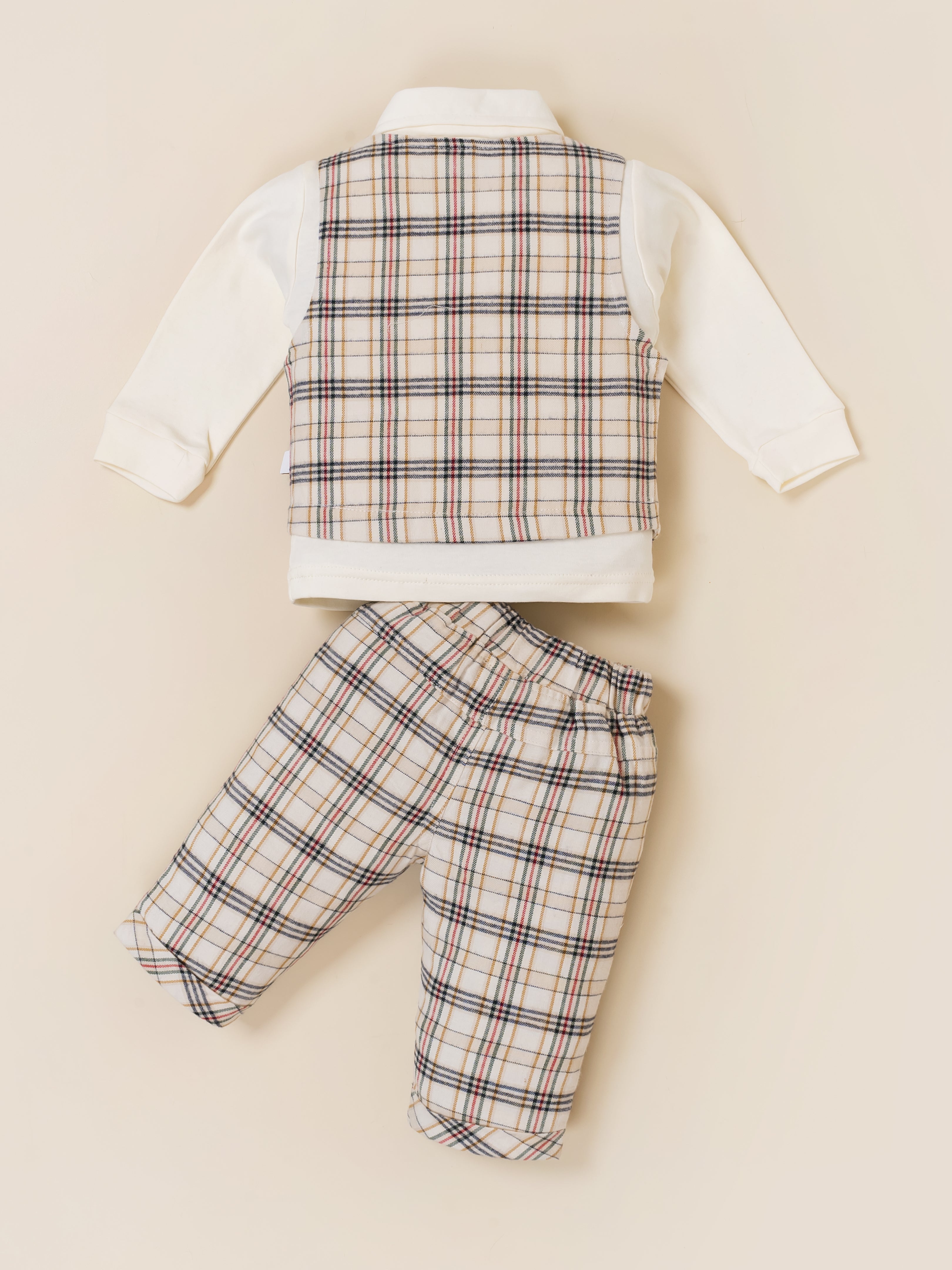 Baby Boy Plaid Vest & Trouser Set