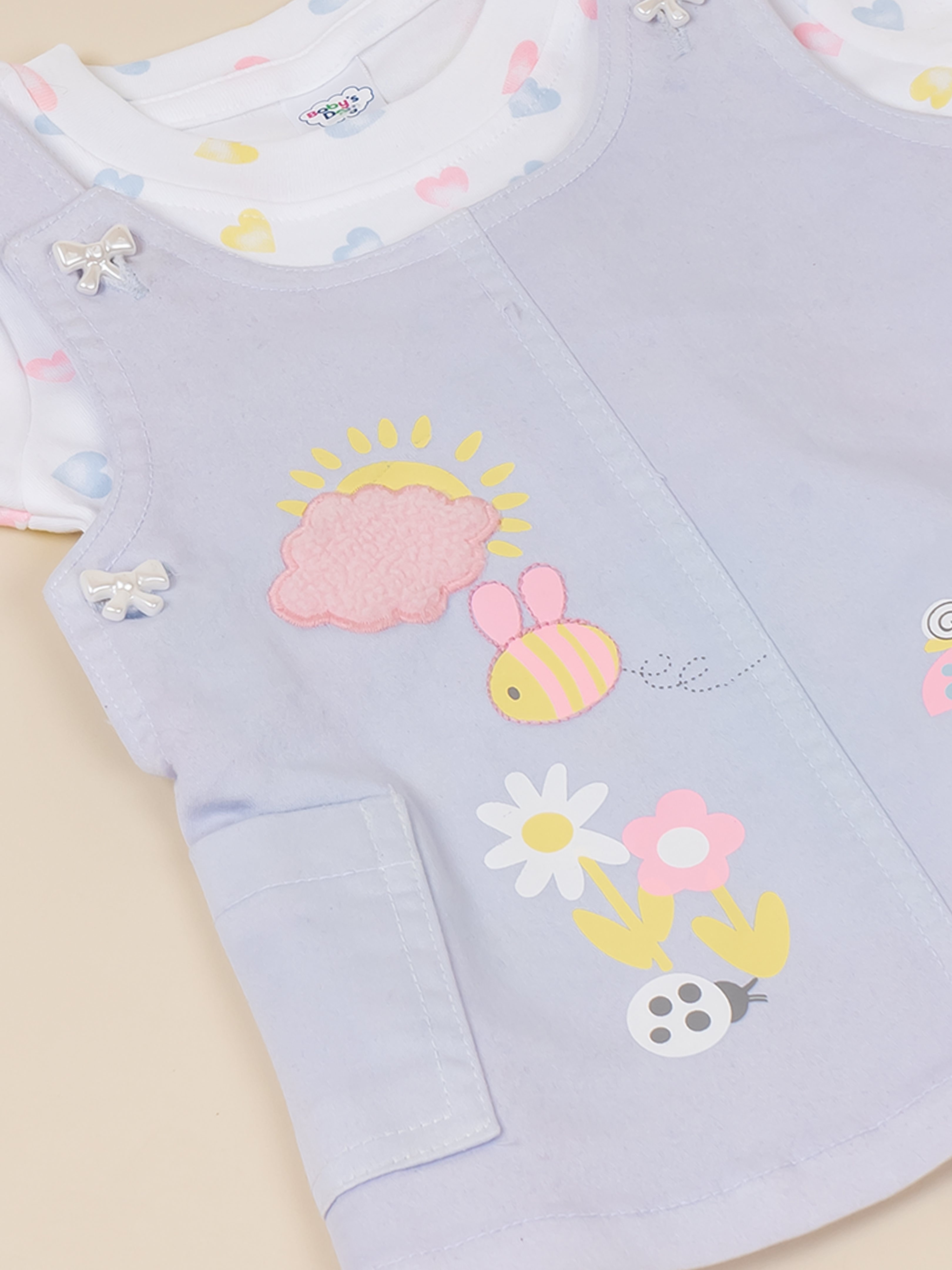 Baby Girls Cute Dungaree Dress