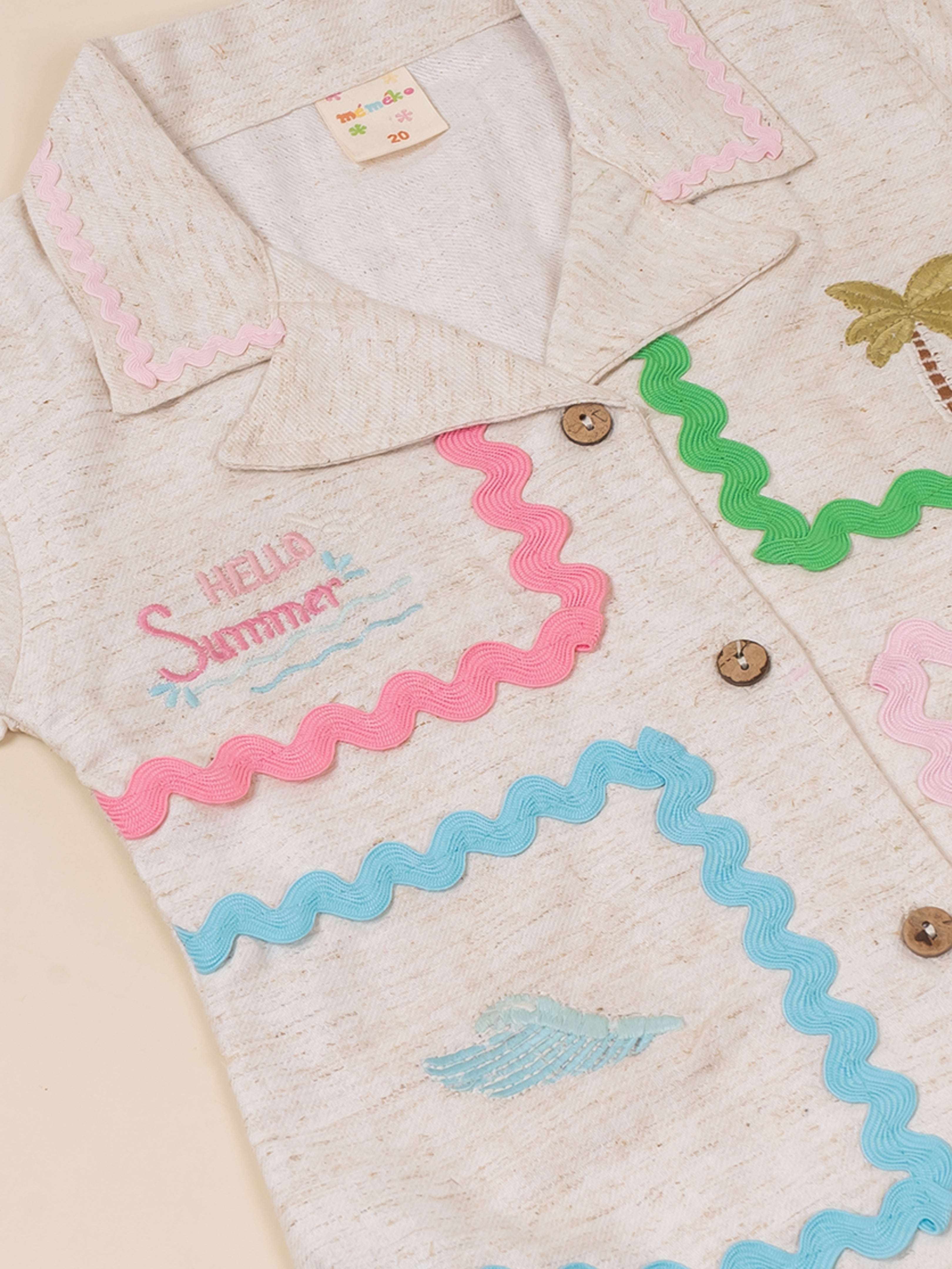 Girls Shirt & Denim Capri Pants Clothing Set