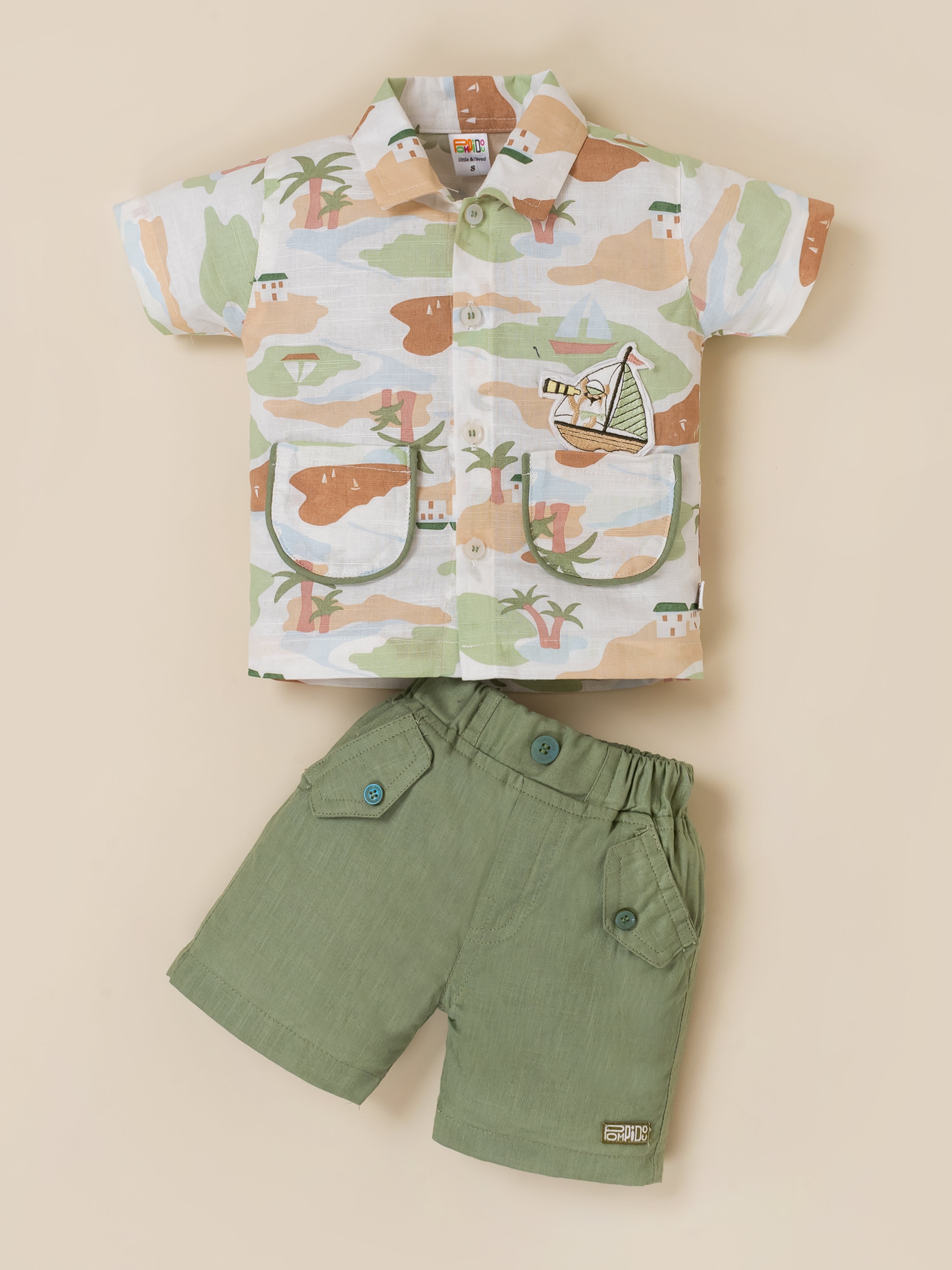 Baby Boy Nautical Explorer Short & Shirt Set