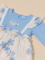 Baby Girls Floral Print Frock Top with Bottom Set