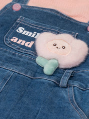 Girls Casual Denim Dungaree Set