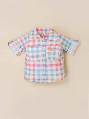 Girls' Shirt with inner and Cotton Shorts Set