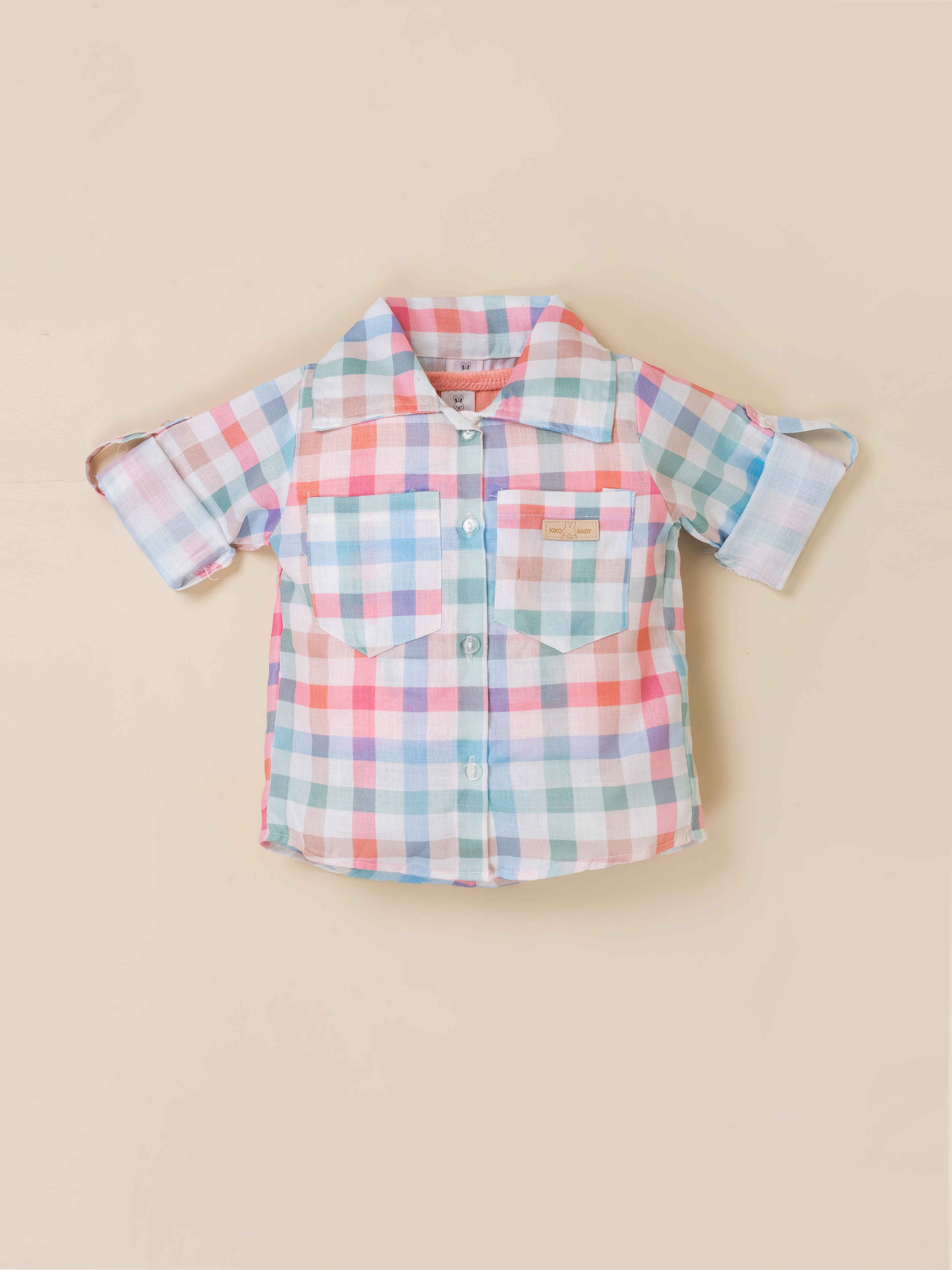 Girls' Shirt with inner and Cotton Shorts Set