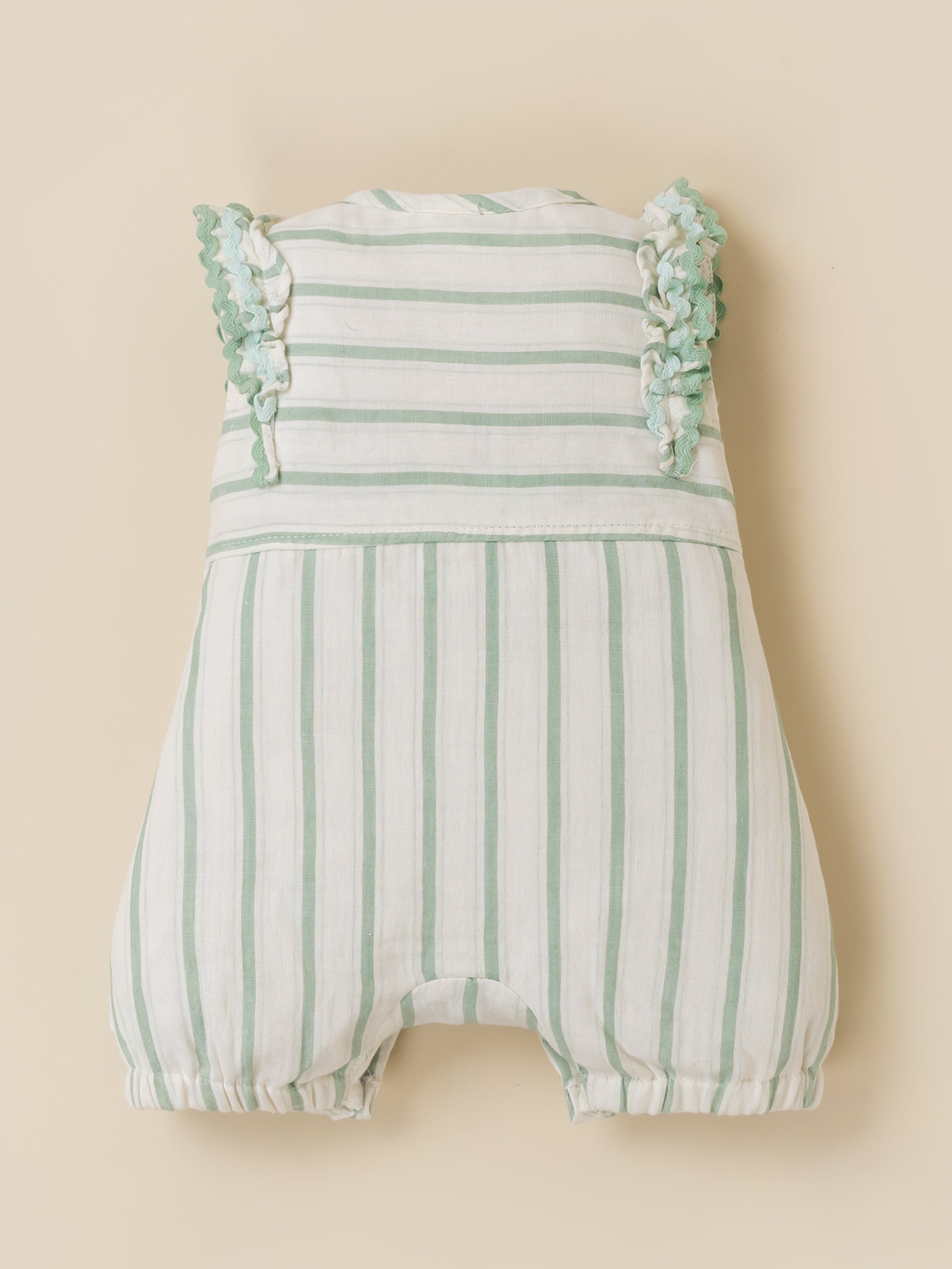 Baby Girls Striped Bunny Jumpsuit Dress