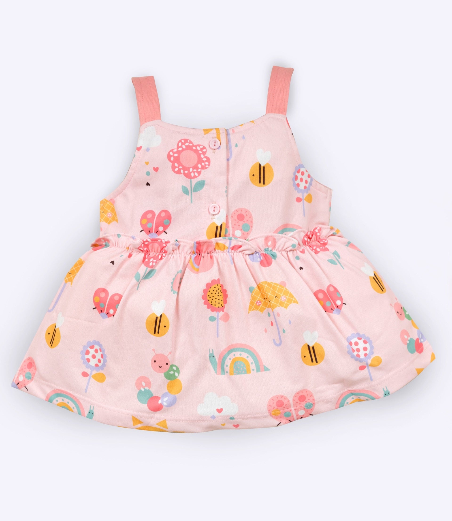 Infant Girls Print Pure Cotton Fit & Flare Dress