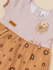 Baby Girls Summer Cotton Floral Dresses Set