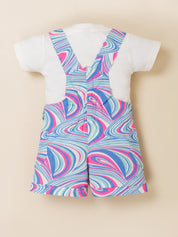 Toddler Boys’ Psychedelic Swirl Giraffe Overall Set