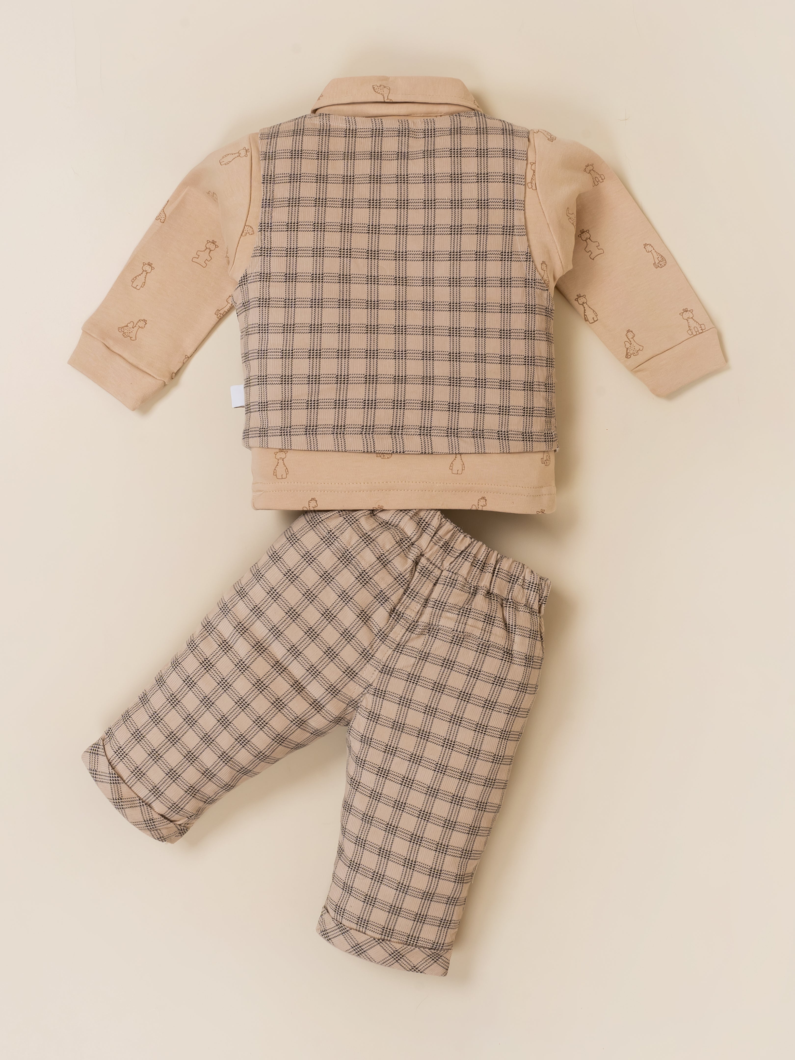 Baby Boy Plaid Vest & Trouser Set