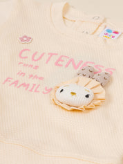 Baby Girl Cotton Top & Printed Shorts Set