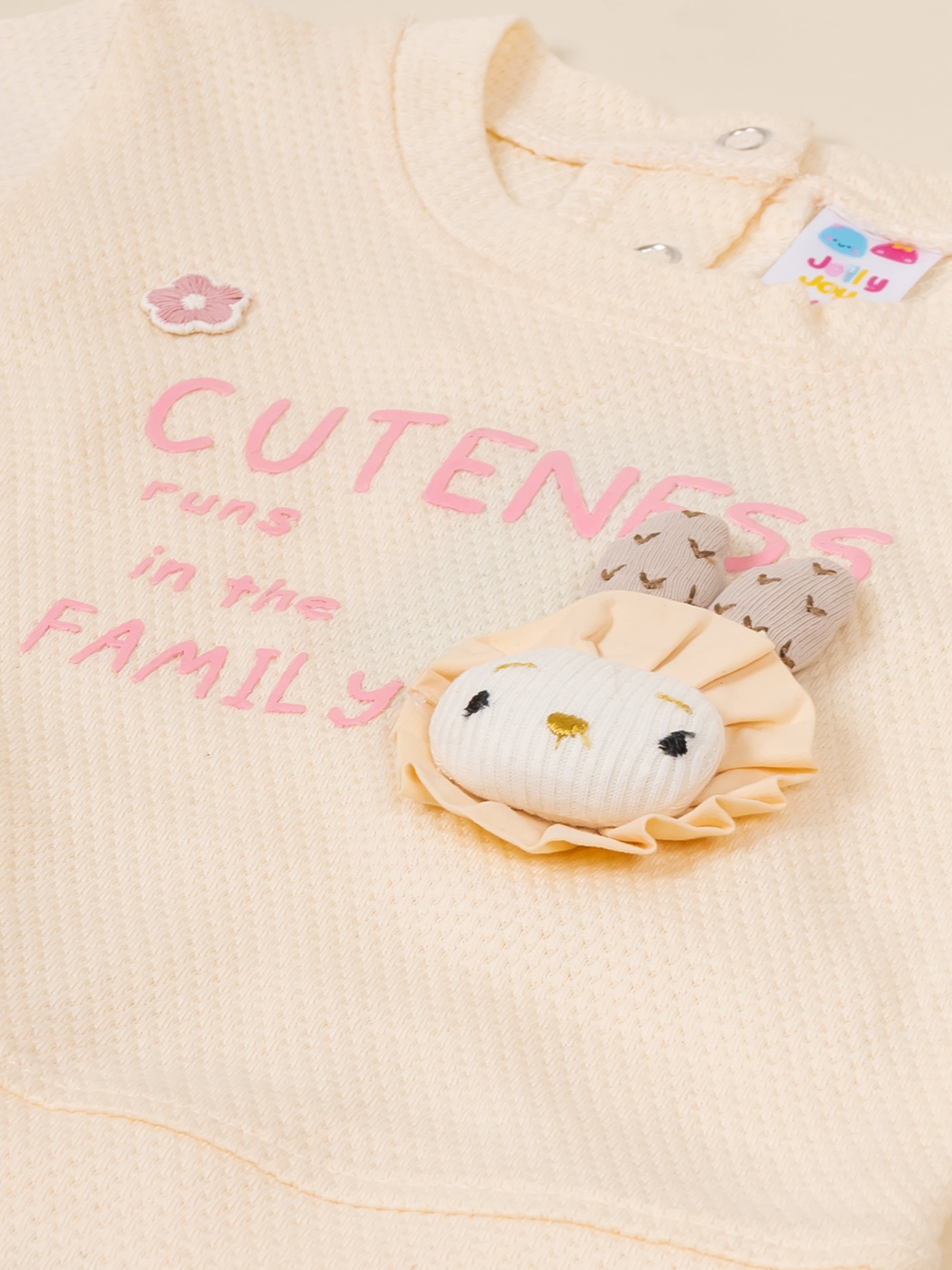 Baby Girl Cotton Top & Printed Shorts Set