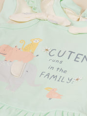 Baby Girl Clothing Set with Top, Shorts & Bodysuit