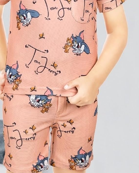 CHOO CHOO Boys Cotton Printed T-shirt and shorts