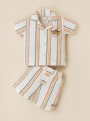 Baby Boys Striped Resort Shirt & Shorts Set