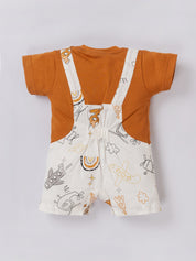 Printed Romper Jacket Set For Baby Boys