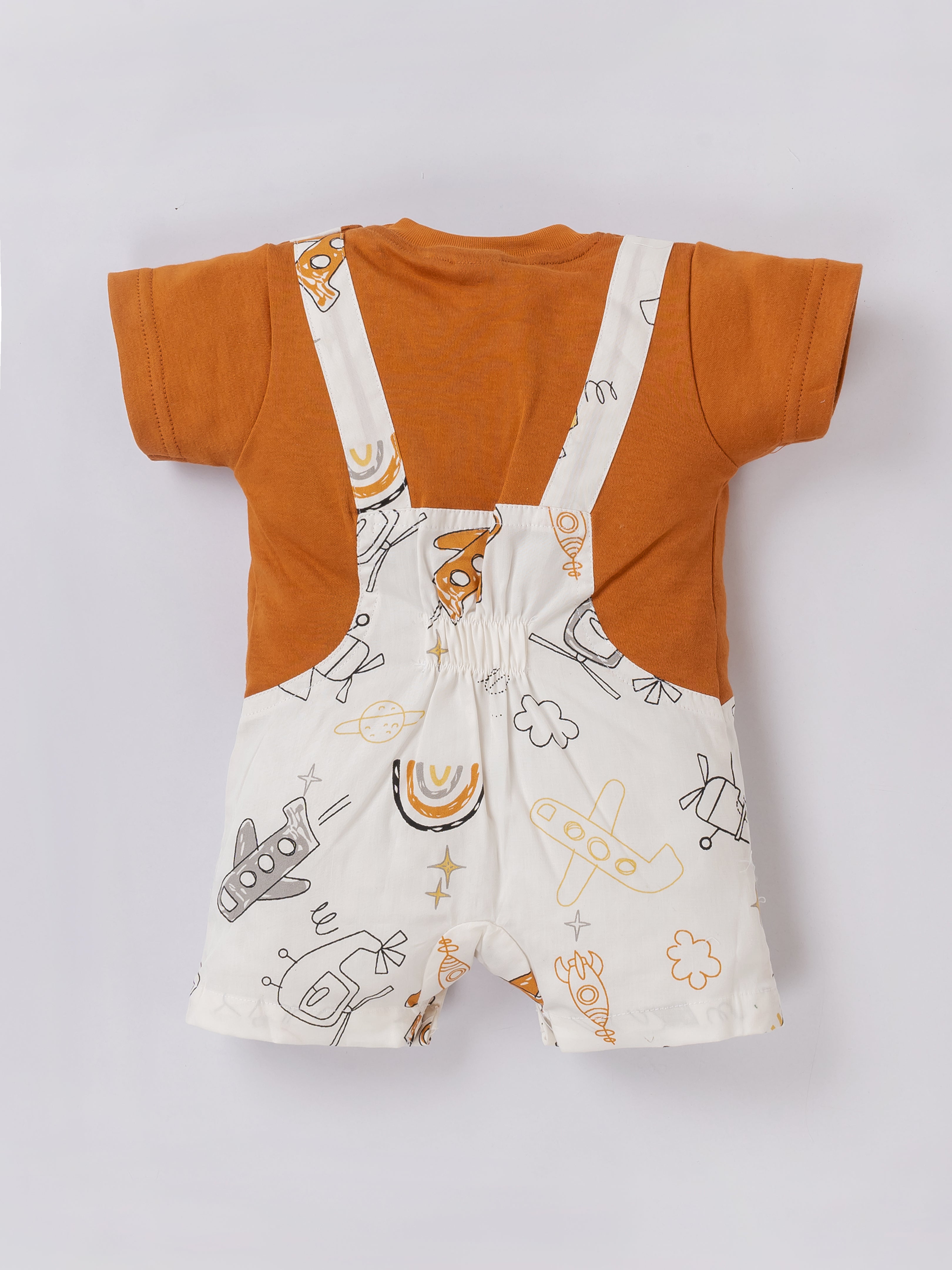 Printed Romper Jacket Set For Baby Boys