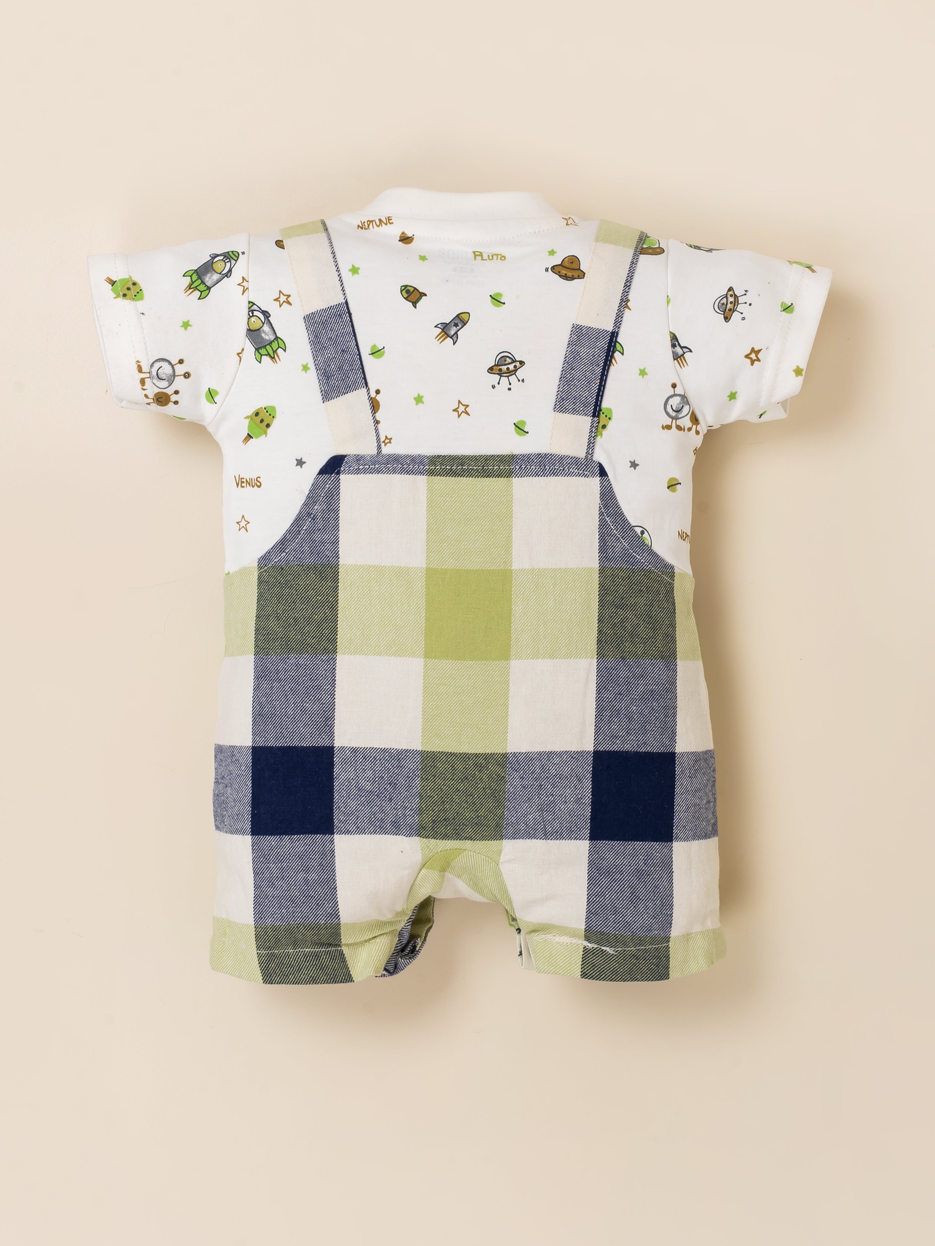 Baby Boy's Plaid Romper & Bow Tie Set