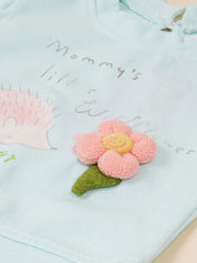 Floral Applique Top & Shorts Set for Girls