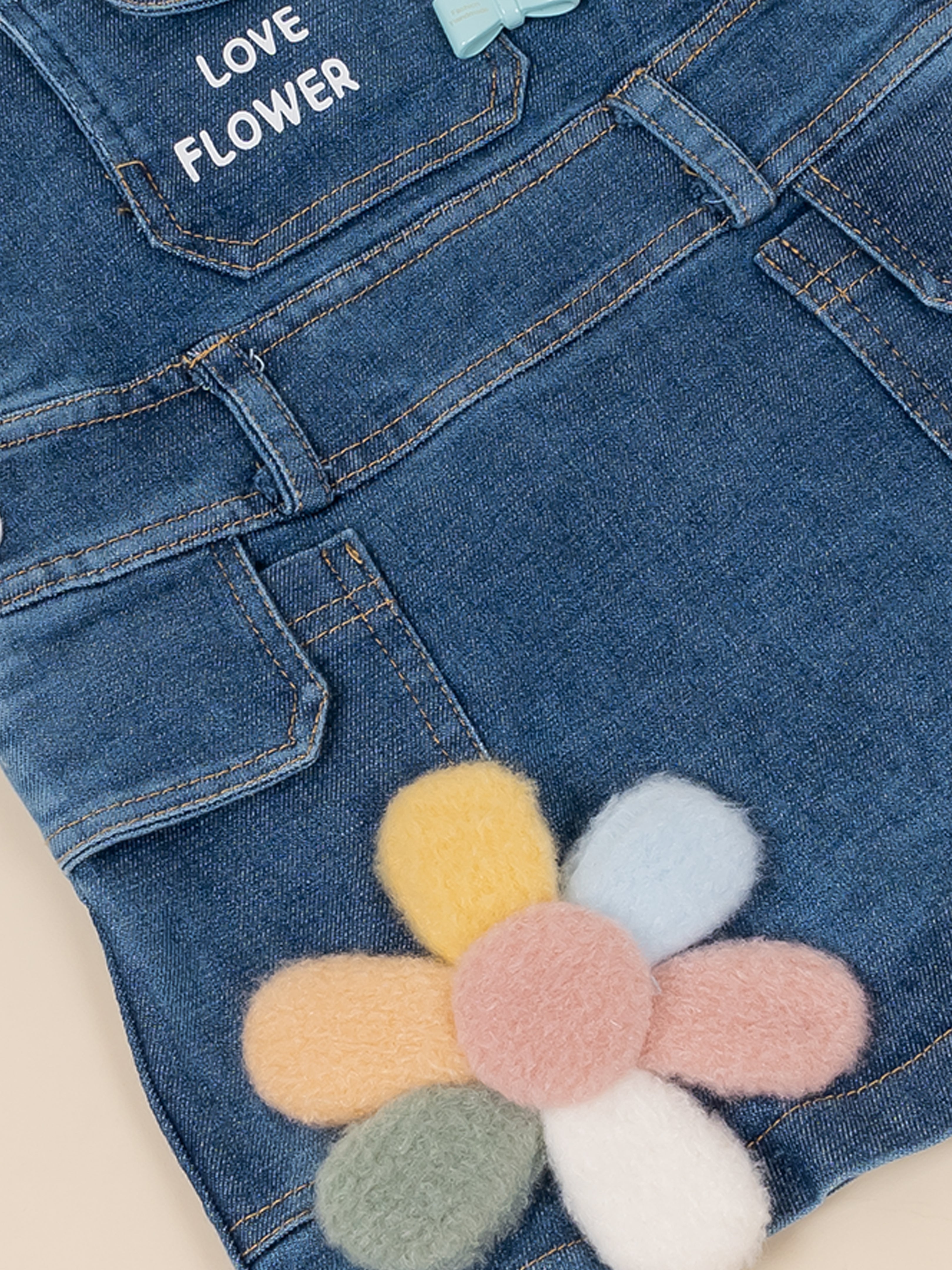 Girls Denim Dungaree Dress