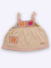 Embroidery Cotton Dungaree Set for baby