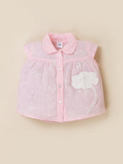 Baby Girls Shirt & Denim Shorts Outfit Set