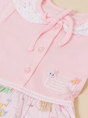 Baby Girls Full Sleeve Frock Top & Bottom Set