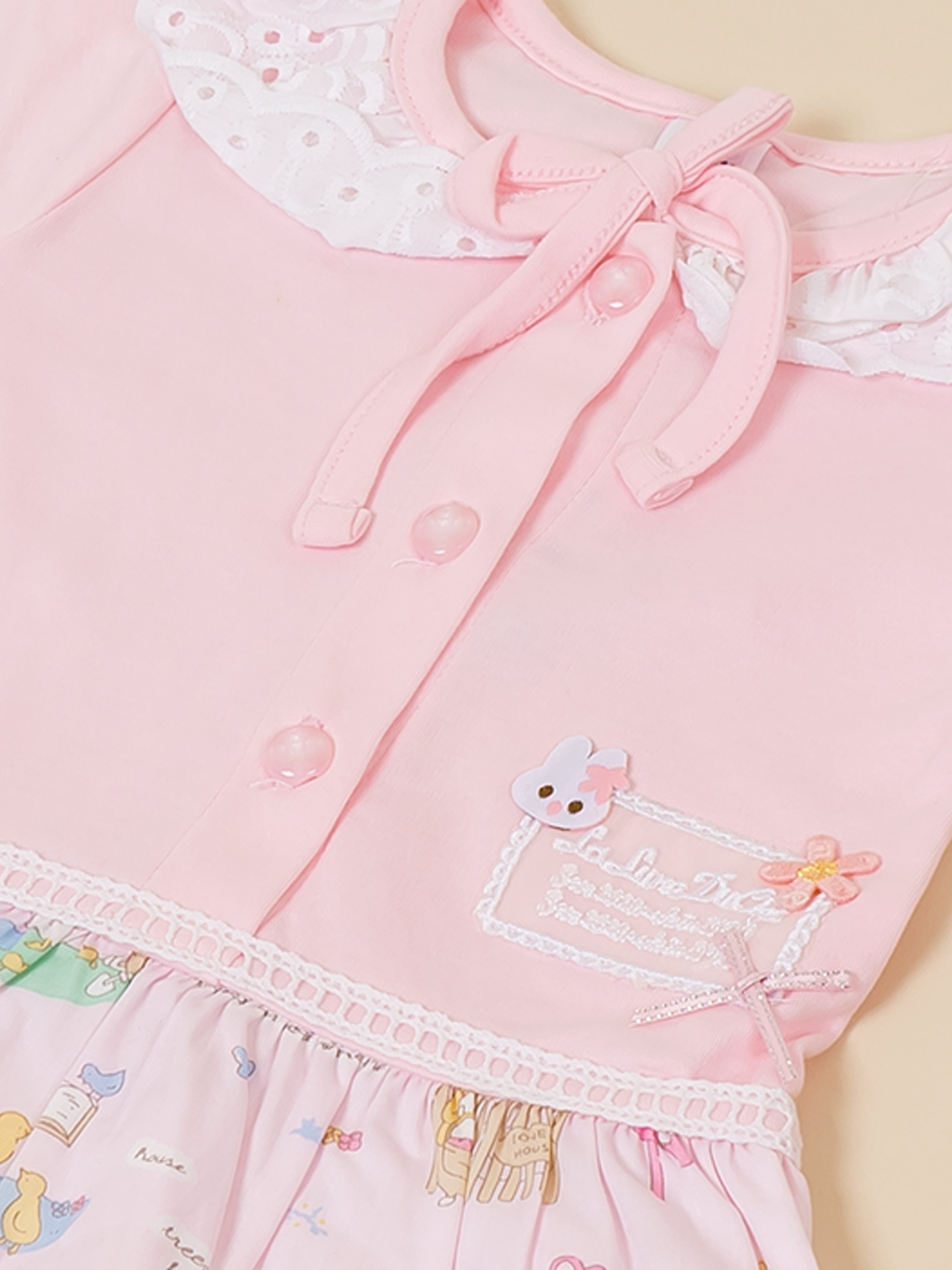 Baby Girls Full Sleeve Frock Top & Bottom Set
