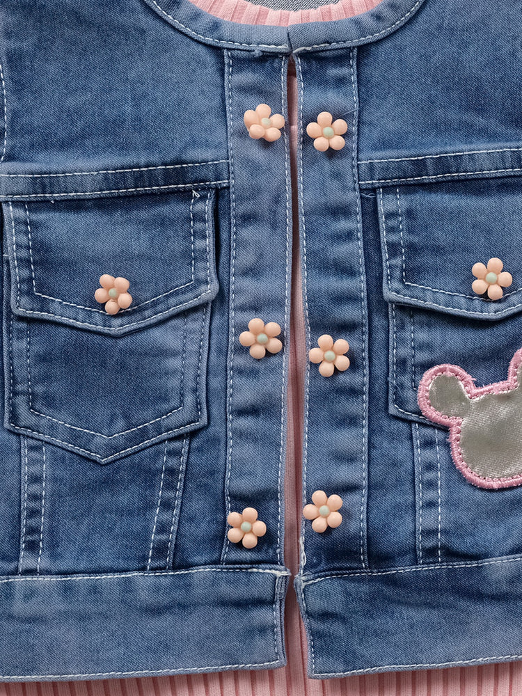 KETI MINI T-Shirt Tops and Denim Bottoms with Jacket Combo Pack